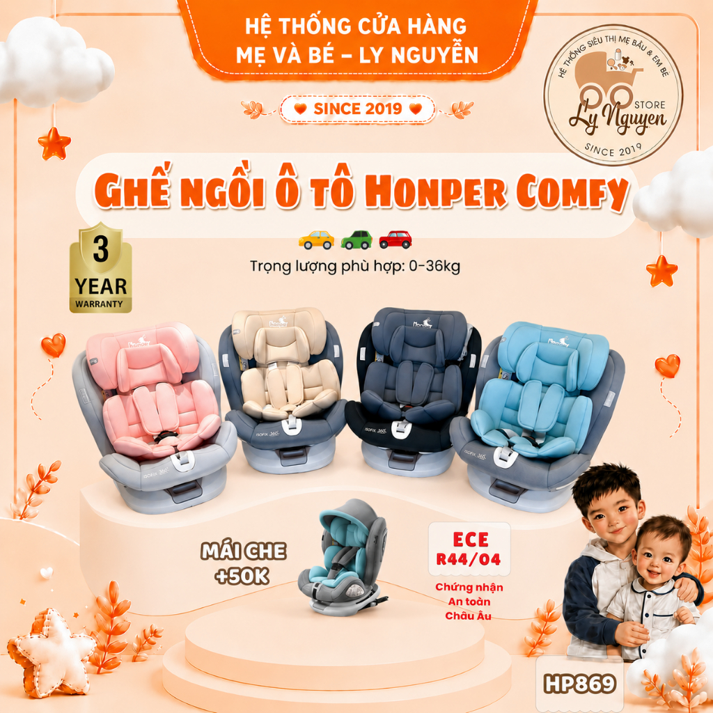 [Ly Nguyễn Store] Ghế ngồi ô tô Honper Comfy HP869
