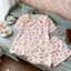 Bộ đồ ngủ nữ Pyjama set quần đùi họa tiết nơ gấu phong cách tiểu thư xinh xắn