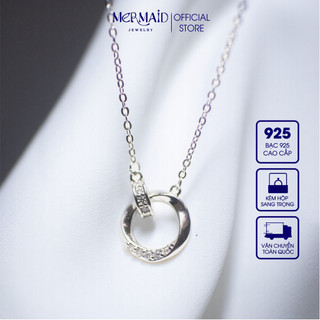 Dây Chuyền Nữ Bạc 925 Endless Love Mặt Tròn Đôi Đính Đá Cao Cấp kèm hộp đựng và túi sang trọng