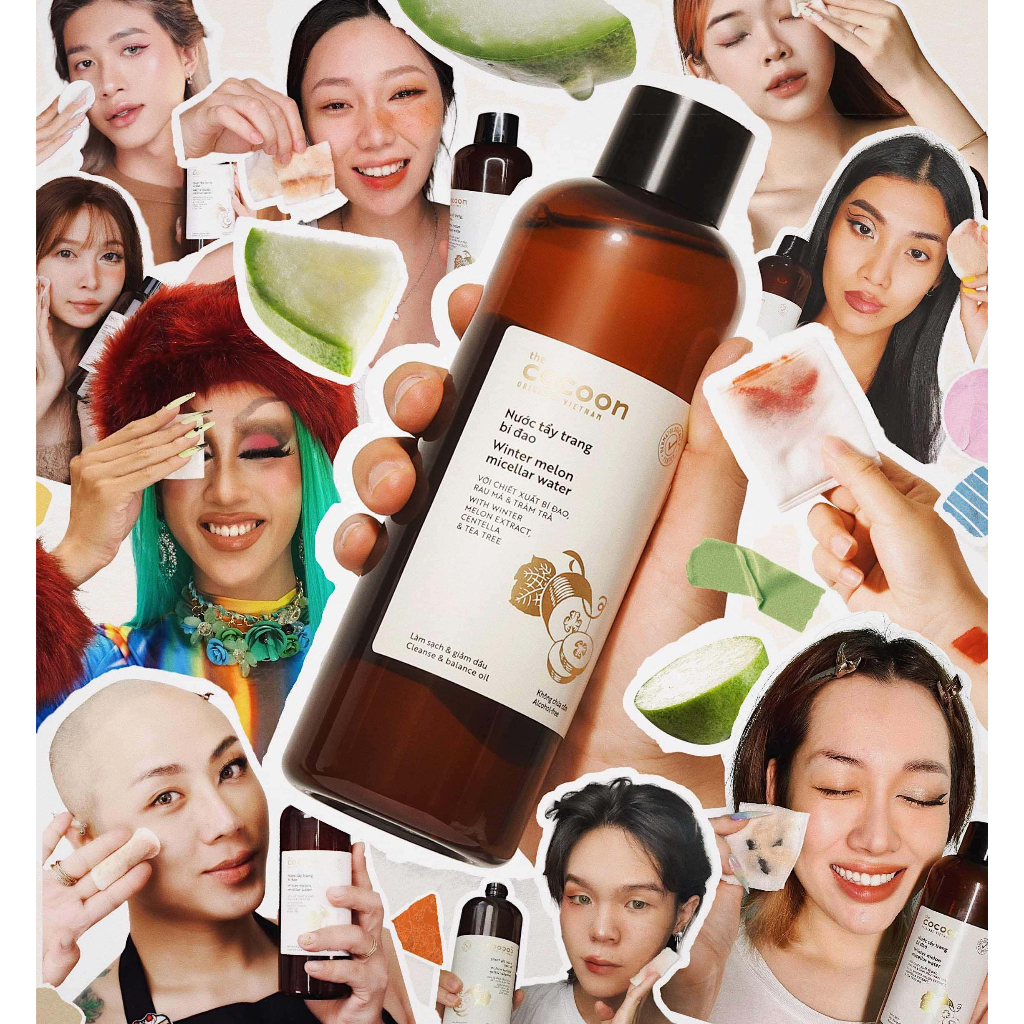 Nước tẩy trang bí đao Cocoon tẩy sạch makeup & giảm dầu 50, 140ml, 500ml