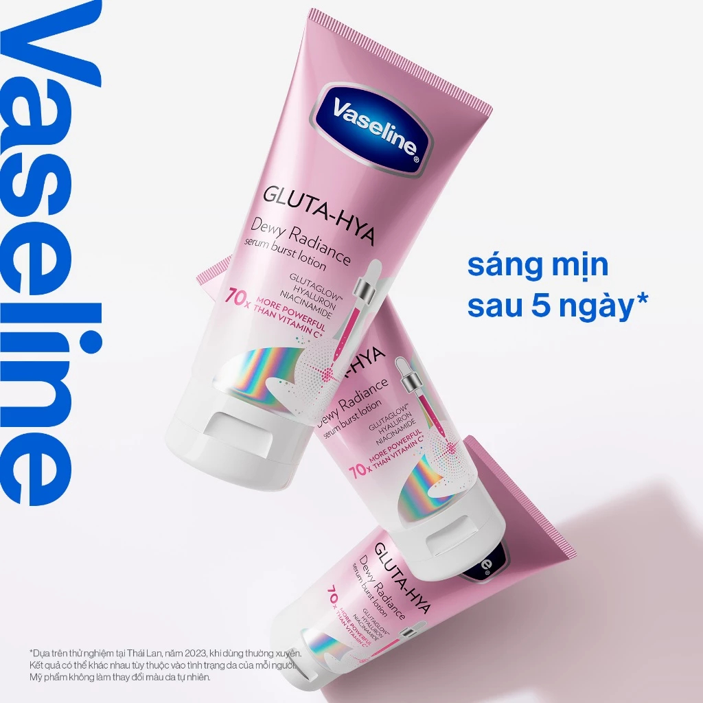 Serum Vaseline Gluta-Hya Dưỡng Da Sáng Mịn Sau 5 Ngày 300ML