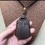 Mặt dây chuyền khóa bình an chạm khắc gỗ trầm hương, đồ thủ công mỹ nghệ, vật treo xe