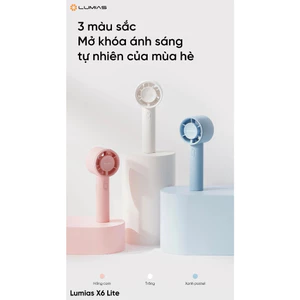 Quạt Tích Điện Cầm Tay Mini Lumias X6 Lite - Pin Trâu, Mát Lạnh, Nhỏ Gọn Tiện Lợi (Bảo Hành Chính Hãng 6 Tháng)