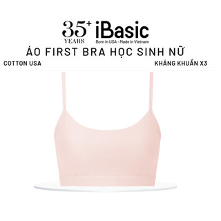 [MỚI - VC 15%] Áo lót first bra nữ học sinh cotton USA kháng khuẩn cài sau iBasic BRAT038