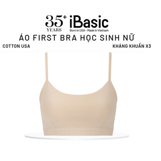 [MỚI - VC 15%] Áo lót first bra nữ học sinh cotton USA kháng khuẩn cài sau iBasic BRAT038