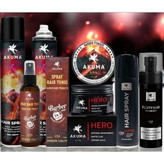 [COMBO] Vuốt Tóc Nam Akuma Chính Hãng - Xịt Tạo Phồng, Sáp Vuốt Tóc, Gôm Xịt Tóc - GIỮ NẾP CỰC MẠNH, HƯƠNG THƠM NAM TÍNH