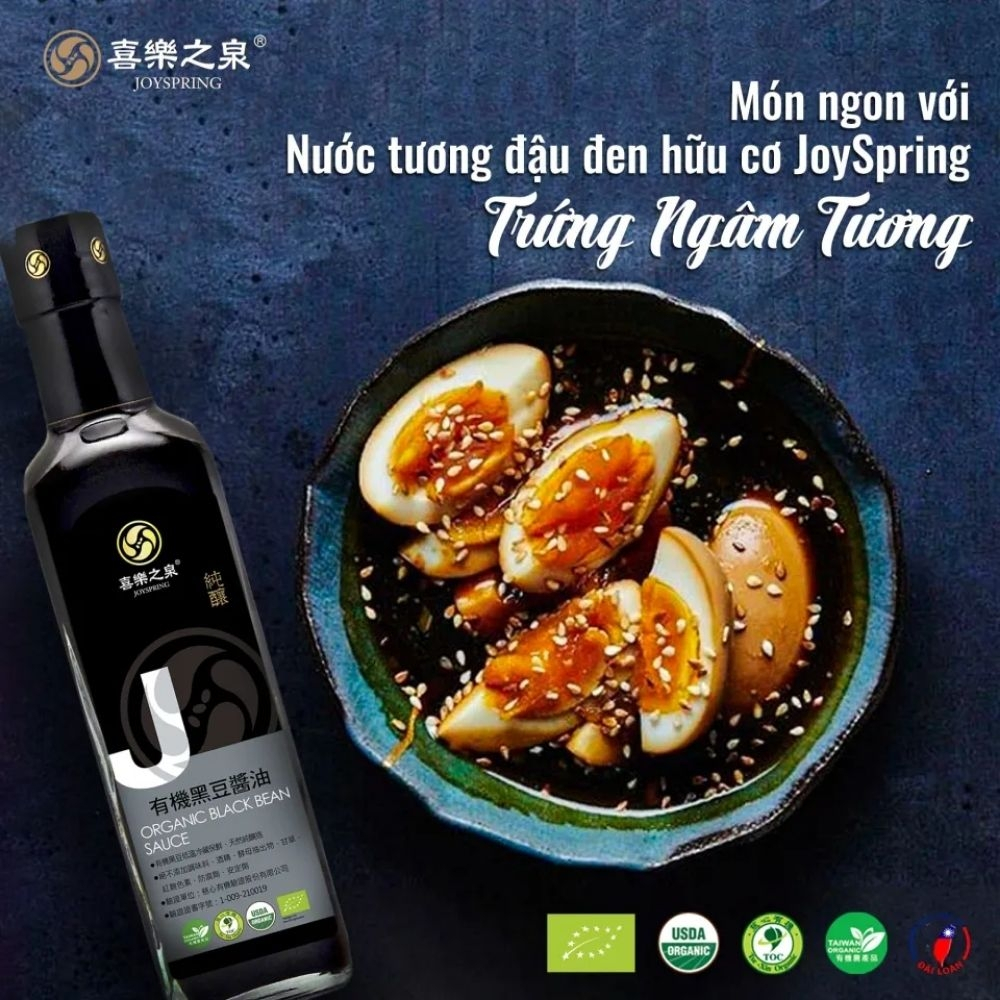 Nước Tương Đậu Đen Hữu Cơ JOYSPRING Đài Loan, Không Đậu nành