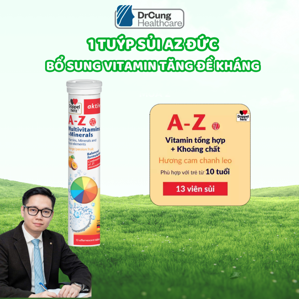 Sủi AZ Fizz Doppelherz – Vitamin Tổng Hợp, Vitamin C, 3B, Tăng Sức Đề Kháng