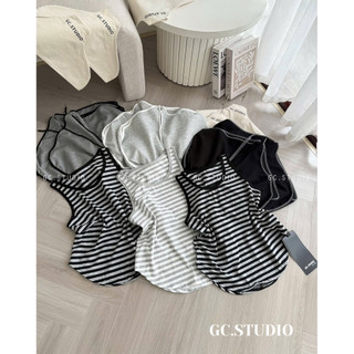 PHẠM THUỲ SHOP: SET BỘ ÁO BA LỖ KẺ MIX QUẦN SHORT NỈ ẢNH THẬT