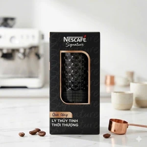 LY THUỶ TINH VÂN KIM CƯƠNG NESCAFE 600ML