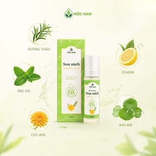 Son nách Mộc Nam - Khử mùi hôi nách, ngăn tiết mồ hôi, mờ thâm nách thảo mộc (10ml)