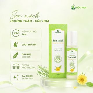 Son nách Mộc Nam - Khử mùi hôi nách, ngăn tiết mồ hôi, mờ thâm nách thảo mộc (10ml)