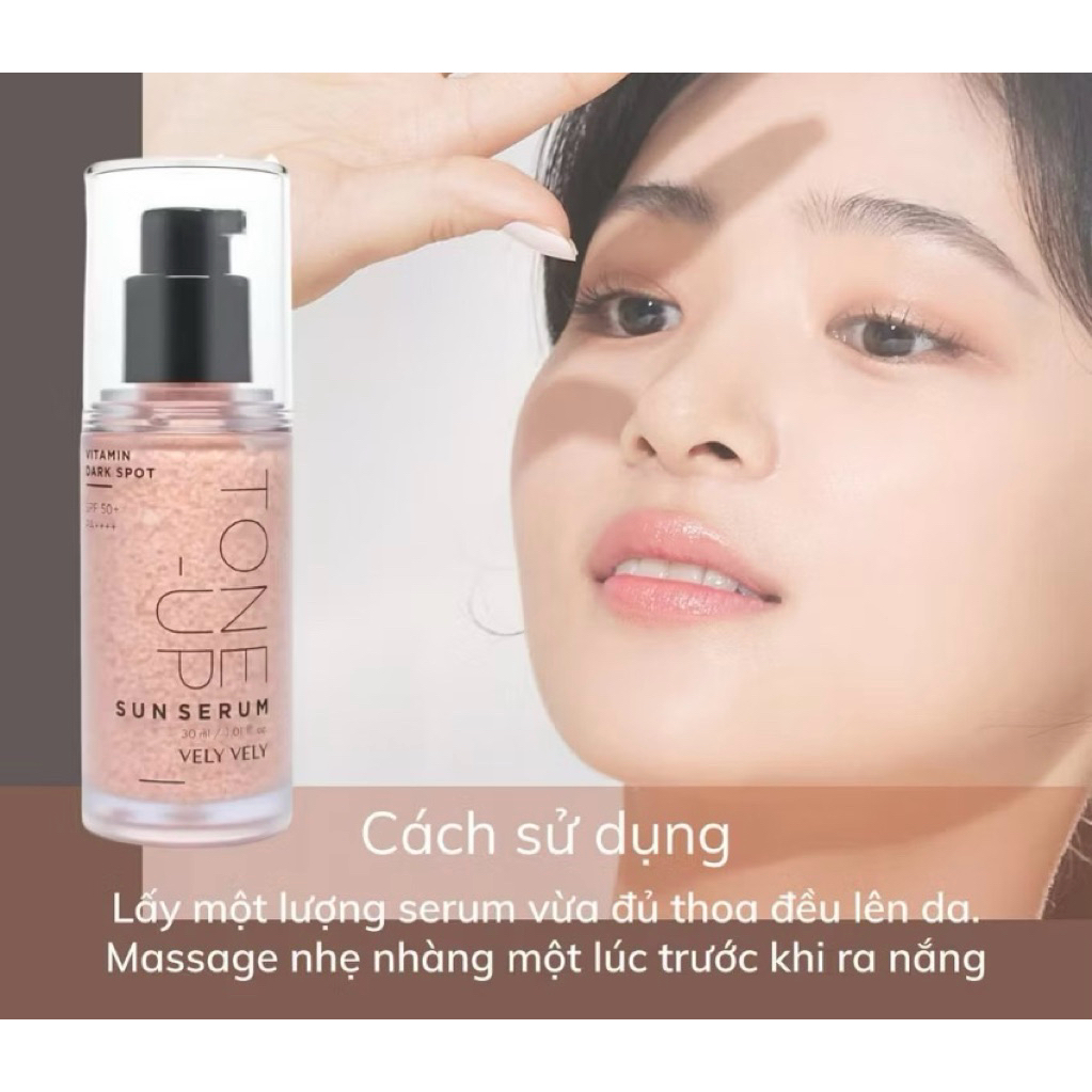 Serum kem Chống Nắng Vely Vely Vitamin Tone-Up Sun Maxclinic Hàn Quốc hạn 2029 Lọ 30mL, Chống Nắng Và Nâng Tone  IS456