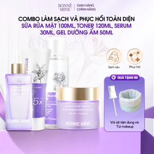 Combo Làm Sạch & Phục Hồi Toàn Diện, Sữa Rửa Mặt, Toner, Serum, Gel Dưỡng Ẩm Cấp Ẩm Và Phục Hồi-CB5
