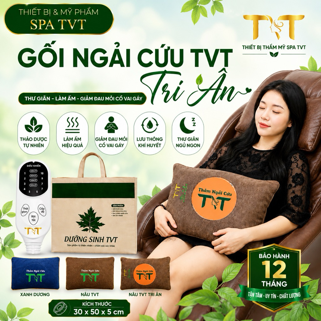 GỐI NGẢI CỨU TVT, GỐI NGỦ THẢO DƯỢC HỖ TRỢ GIẢM ĐAU VAI GÁY, THƯ GIÃN, CẢI THIỆN GIẤC NGỦ