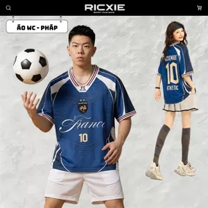 Áo Jersey Bóng Đá RICXIE WC2026 Số 10-FRA Nam Nữ - Thêu Nổi Cao Cấp, Thoáng Mát, Co Giãn Tốt, Form Unisex