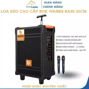 Loa Kéo Di Động Bluetooth Hát Karaoke Hay Bass 20 Bass 25 Bass 30 Tặng 2 Micro BOK BK8 BK10 BK12