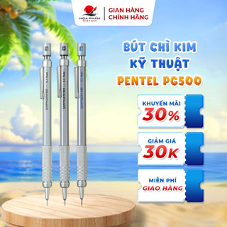 Bút chì kim Pentel Graphgear PG 500 bút chì cơ kim loại cao cấp, chuẩn nét kỹ thuật