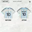 Áo Jersey Bóng Đá WC2026 RICXIE Số 10-ARG Nam Nữ - Thêu Nổi Cao Cấp, Thoáng Mát, Co Giãn Tốt, Form Boxy