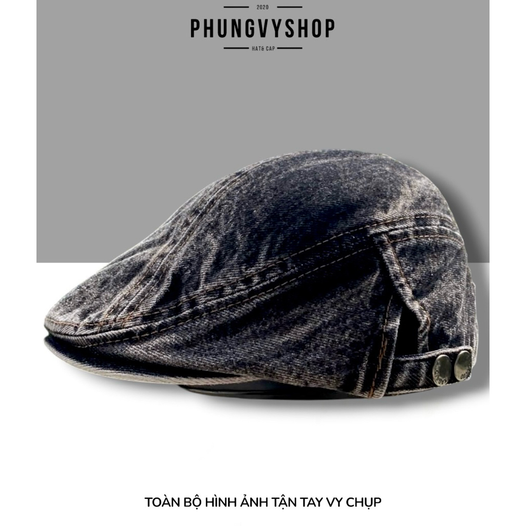 Mũ nón ông già denim unisex nam nữ PHUNGVYSHOP- / Kết Lớn BẤM CÓC JEAN ONGGIA /