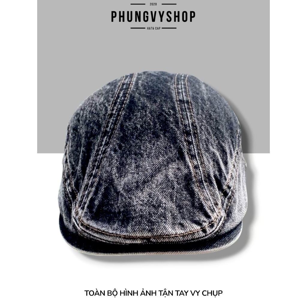 Mũ nón ông già denim unisex nam nữ PHUNGVYSHOP- / Kết Lớn BẤM CÓC JEAN ONGGIA /