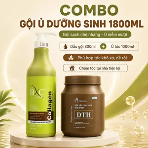 Combo Dầu Gội Dưỡng Sinh BXC Kem Ủ Tóc Hyamin Collagen, Chăm Sóc Tóc Khô Xơ, Dưỡng Tóc Mềm Mượt
