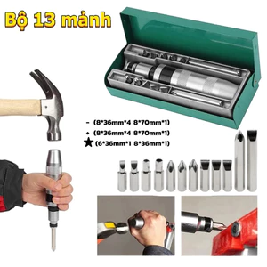 Bộ tô vít đóng đảo chiều đa năng 13 chi tiết chất liệu inox siêu bền