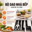 Bộ Dao Kéo Inox Cao Cấp KL-D96 Thép Không Gỉ 3Cr13 Sắc Bén Bền Bỉ Đa Năng Cho Gian Bếp Hiện Đại