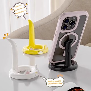 【Chamvn】Giá đỡ điện thoại hình mèo hoạt hình 3D có thể điều chỉnh góc nhìn giá đỡ sáng tạo cho văn phòng và nhà để bàn