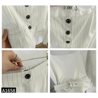 Set kẻ Cati áo sát nách cổ vuông - quần dài 2 màu A1658