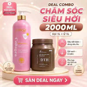 Combo Chăm Tóc Dầu Gội Hyamin Chesy 1000ML và Ủ Tóc Hyamin DTH Collagen Keratin 1000ML Phục Hồi Tóc Khô Xơ Hư Tổn