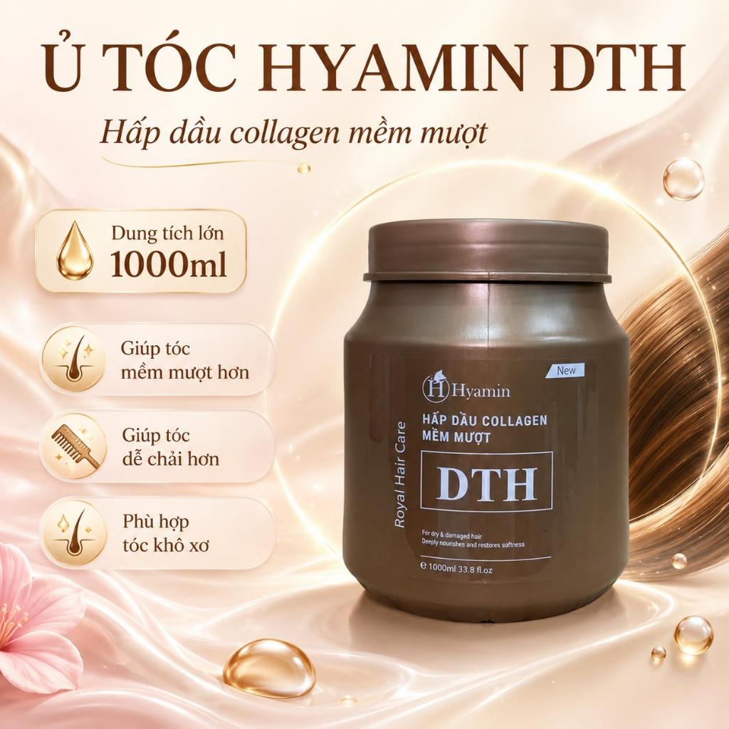 Combo Chăm Tóc Dầu Gội Donami và Ủ Tóc Hyamin DTH Collagen Keratin Phục Hồi Tóc Khô Xơ Hư Tổn