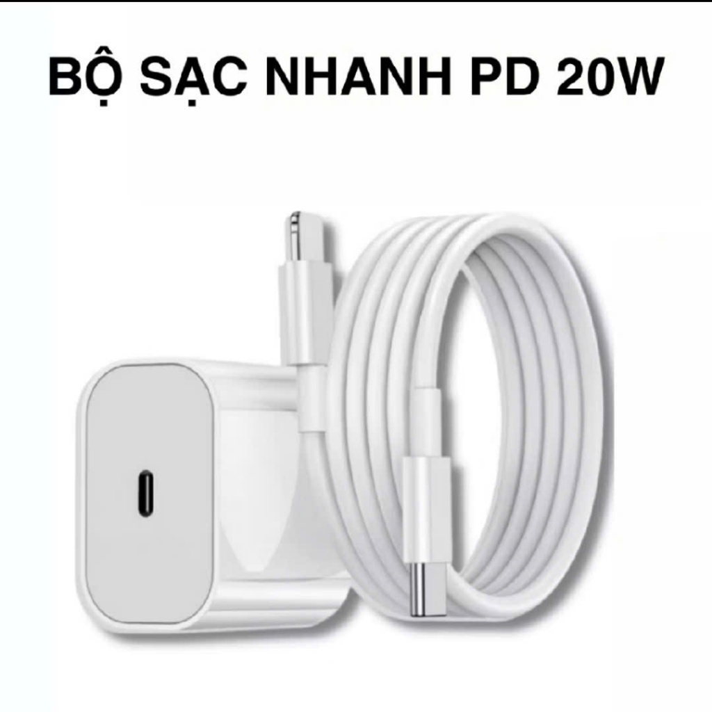 Bộ Sạc Nhanh 20W ( Củ PD 20W + Dây sạc nhanh Ty.pe -C ) An Toàn Ổn Định Cho Điện Thoại