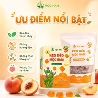 (Mua 1 Tặng 1) Kẹo dẻo actiso Mộc Nam Traphacosapa thuần chay hương đào cho bé và người lớn