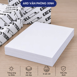 Combo lốc giấy photo excel max a4 70gsm 80gsm,  giấy in photocopy trắng mịn nhập khẩu indo  E2