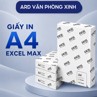 Combo lốc giấy photo excel max a4 70gsm 80gsm,  giấy in photocopy trắng mịn nhập khẩu indo  E2
