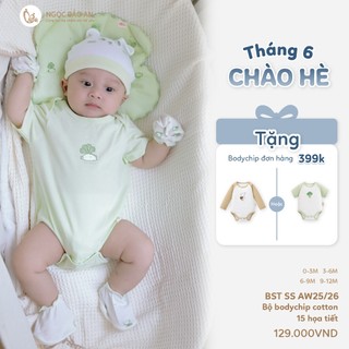 M&B (0-12M) Bộ bodychip sơ sinh 15 họa tiết đáng yêu cotton cao cấp mềm mịn, thoáng mát thấm hút tốt