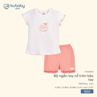 Bộ ngắn tay cổ tròn bèo tay bubaby