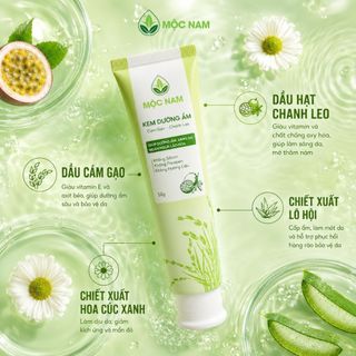 Kem dưỡng ẩm Mộc Nam cám gạo chanh leo - Dưỡng da mềm mại, trắng sáng, chống lão hóa (50g)