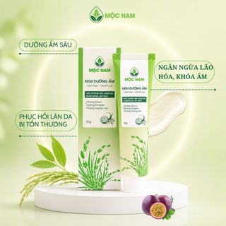 Kem dưỡng ẩm Mộc Nam cám gạo chanh leo - Dưỡng da mềm mại, trắng sáng, chống lão hóa (50g)