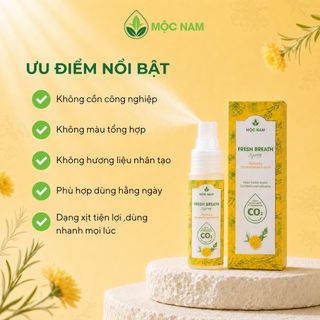 Xịt thơm miệng Mộc Nam - Khử mùi hôi miệng tức thì, hơi thở thơm mát, lành tính (10ml)