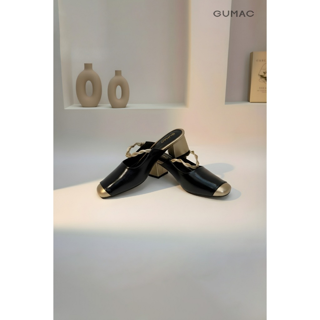Sục Nữ GUMAC Phối Màu Thanh Lịch Thiết Kế Mũi Vuông Cá Tính Sang Trọng GF11039
