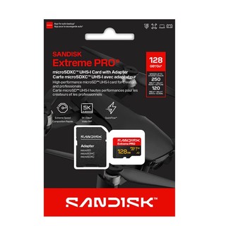 [MẪU MỚI] Thẻ nhớ MicroSDXC SanDisk Extreme Pro 128GB V30 U3 A2 đọc 250MB/s ghi 120MB/s quay 5K UHD