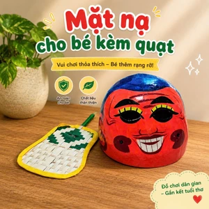 Mặt nạ Ông Địa Kèm Quạt cho bé 2-5 tuổi