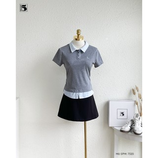 Áo thun ngắn tay Twentyfive cổ polo phối hình thêu dễ phối đồ mặc đi học đi chơi 7320
