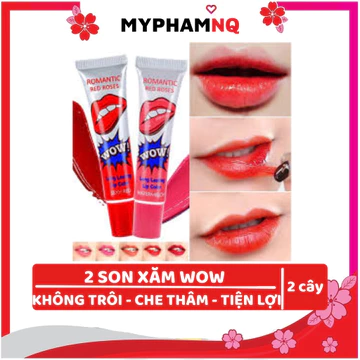 2 Tuýp Son Xăm WOW Hàn Quốc Romantic Bear Giữ Màu Lâu Trôi 1-3 Ngày MyphamNQ