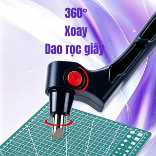 QUAFF Dao rọc giấy xoay 360° – an toàn, cầm như bút, cắt decal, giấy nến