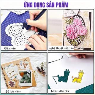 QUAFF Dao rọc giấy xoay 360° – an toàn, cầm như bút, cắt decal, giấy nến