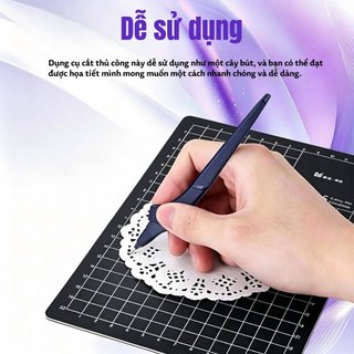 QUAFF Dao rọc giấy xoay 360° – an toàn, cầm như bút, cắt decal, giấy nến