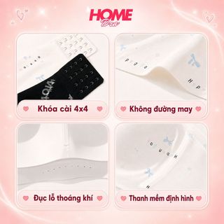 [MẪU MỚI] Áo Quây Nữ Họa Tiết Dễ Thương, Áo Lót Nữ Không Dây Có Viền Silicon Chống Tuột HOMEBRA A620